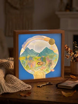 Wood light box - Secret Garden